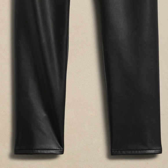 New Banana Republic VEGAN LEATHER HIGH-RISE SLIM PANT NWT - Picture 4 of 4